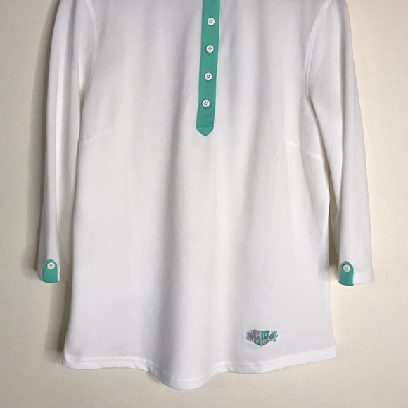 Footjoy ladies baby pique polo golf shirt with sleeves size large - Picture 3 of 11